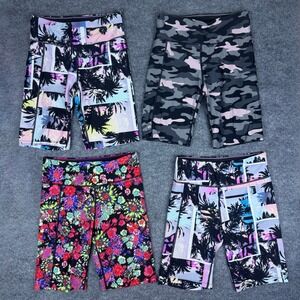 Calvin Klein Women's High Waist Biker Shorts 4 Pack Palm Camo Floral‎ Activewear